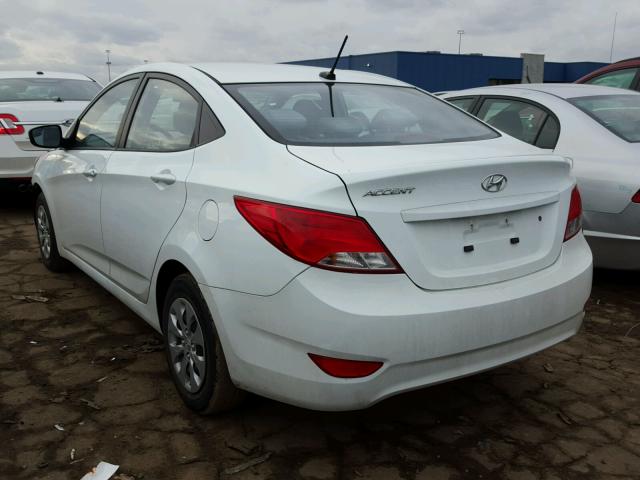 KMHCT4AE2FU919291 - 2015 HYUNDAI ACCENT GLS WHITE photo 3