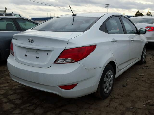 KMHCT4AE2FU919291 - 2015 HYUNDAI ACCENT GLS WHITE photo 4