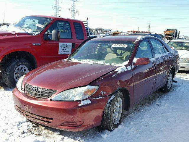 4T1BF32K04U062161 - 2004 TOYOTA CAMRY LE BURGUNDY photo 2