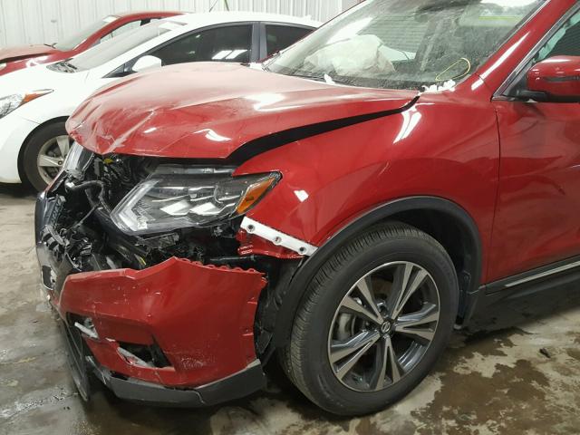 5N1AT2MT7HC769158 - 2017 NISSAN ROGUE S RED photo 9