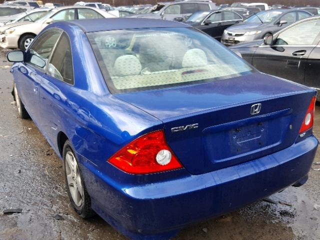 1HGEM229X5L032091 - 2005 HONDA CIVIC EX BLUE photo 3