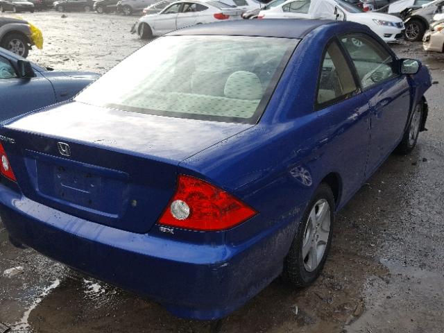 1HGEM229X5L032091 - 2005 HONDA CIVIC EX BLUE photo 4