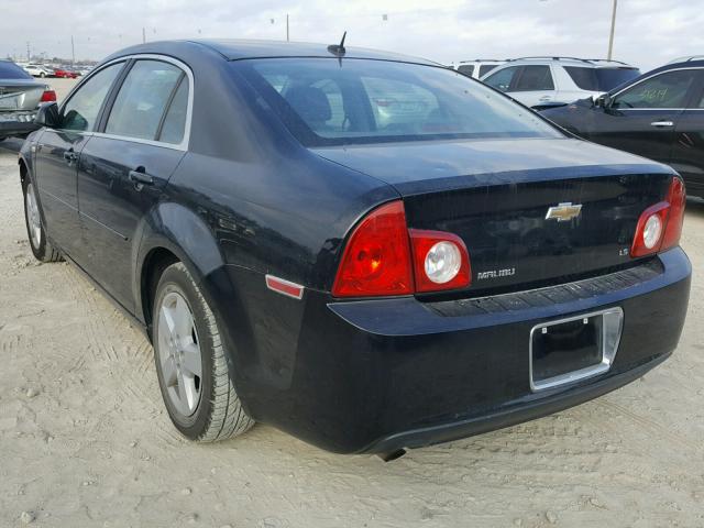 1G1ZG57B68F234698 - 2008 CHEVROLET MALIBU LS BLACK photo 3