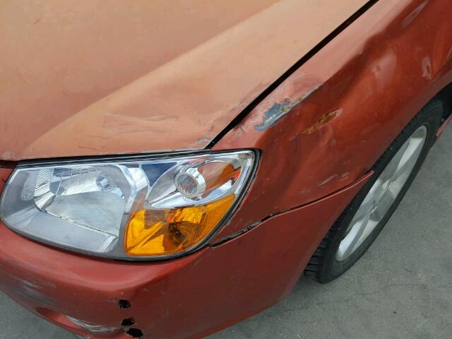 KNAFE161875008486 - 2007 KIA SPECTRA5 S ORANGE photo 9