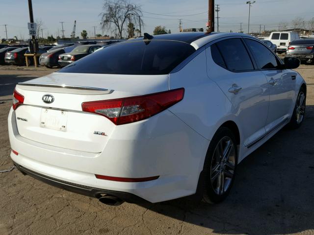 5XXGR4A69DG163586 - 2013 KIA OPTIMA SX WHITE photo 4