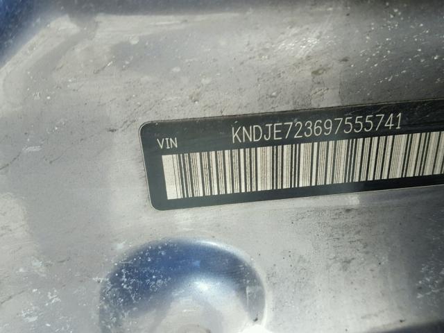 KNDJE723697555741 - 2009 KIA SPORTAGE L GRAY photo 10