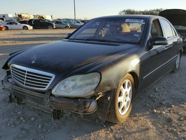 WDBNG70J12A288951 - 2002 MERCEDES-BENZ S 430 BLACK photo 2