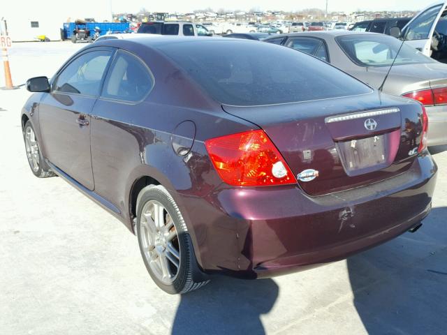 JTKDE177350062777 - 2005 TOYOTA SCION TC MAROON photo 3