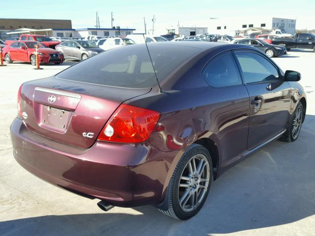 JTKDE177350062777 - 2005 TOYOTA SCION TC MAROON photo 4