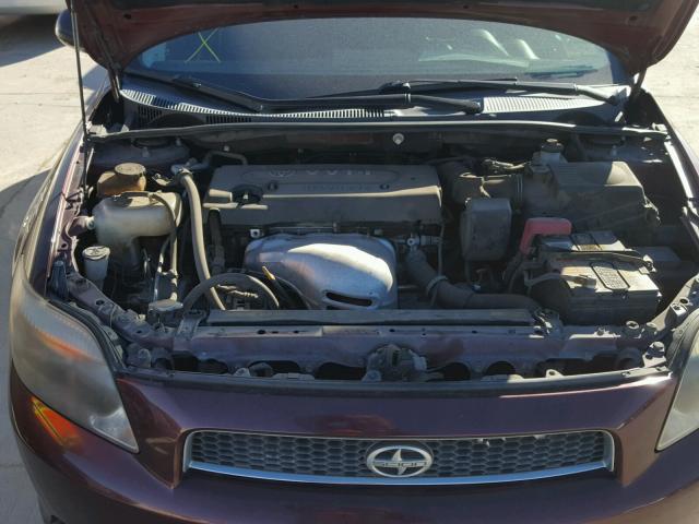 JTKDE177350062777 - 2005 TOYOTA SCION TC MAROON photo 7