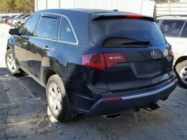 2HNYD2H22DH502268 - 2013 ACURA MDX BLACK photo 3