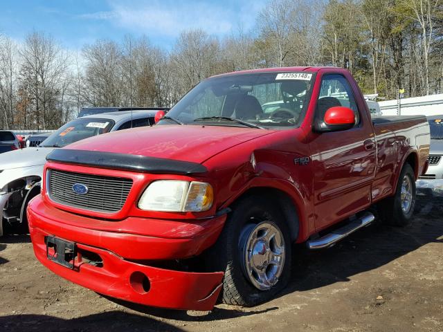 2FTRF17263CA52197 - 2003 FORD F150 RED photo 2