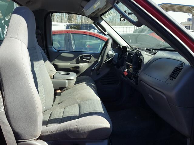 2FTRF17263CA52197 - 2003 FORD F150 RED photo 5