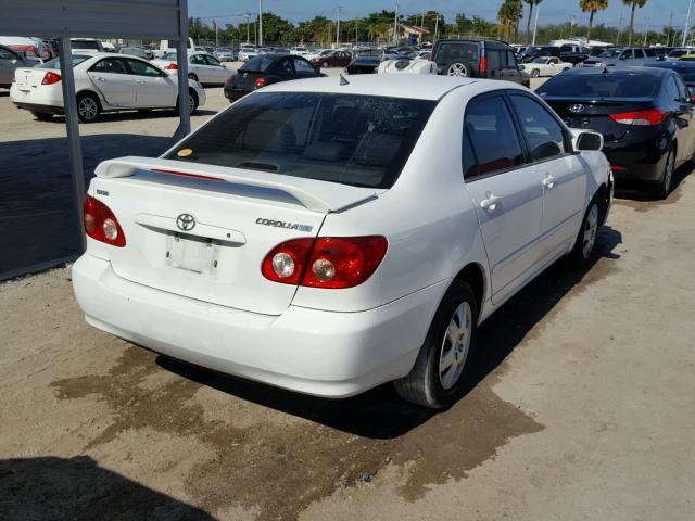 1NXBR32E37Z909583 - 2007 TOYOTA COROLLA CE WHITE photo 4