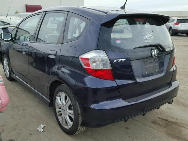 JHMGE88669S057892 - 2009 HONDA FIT SPORT BLUE photo 3