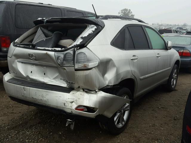 JTJHW31U772017538 - 2007 LEXUS RX 400H SILVER photo 4