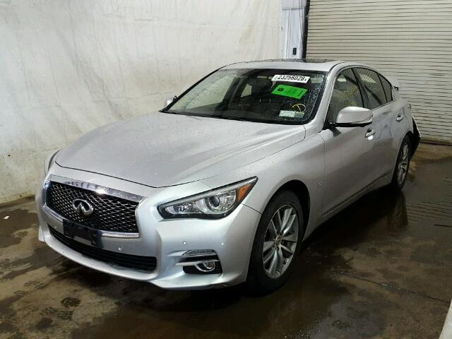 JN1BV7ARXEM688186 - 2014 INFINITI Q50 BASE SILVER photo 2