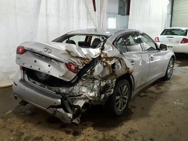 JN1BV7ARXEM688186 - 2014 INFINITI Q50 BASE SILVER photo 4