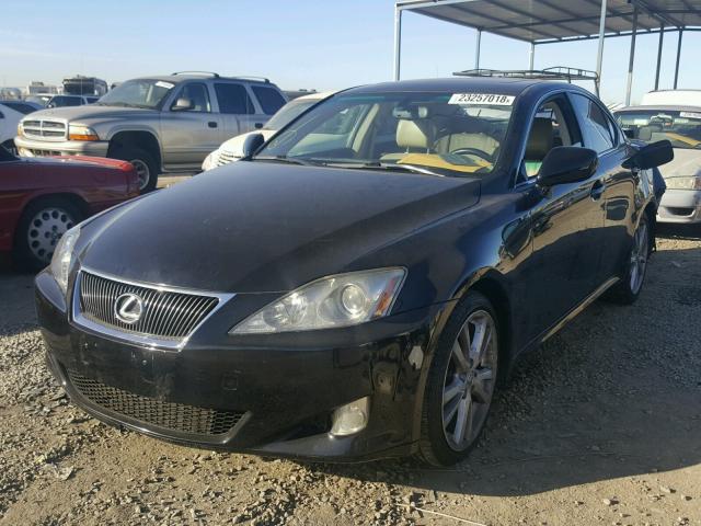 JTHBK262475048930 - 2007 LEXUS IS 250 BLACK photo 2