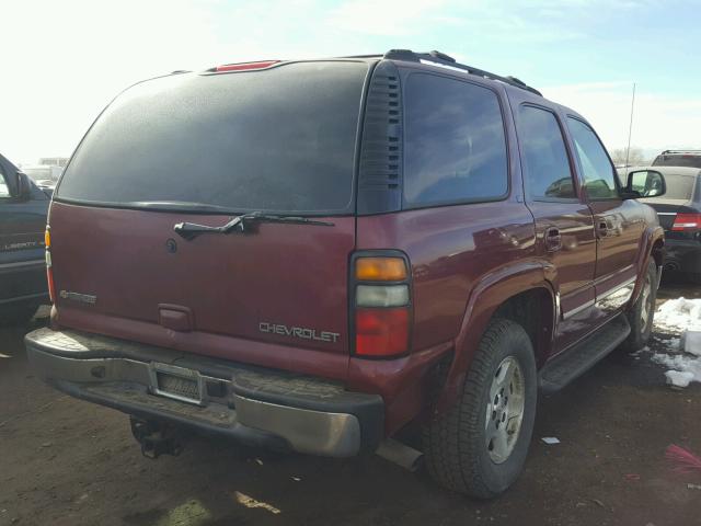 1GNEK13Z34J302888 - 2004 CHEVROLET TAHOE K150 MAROON photo 4