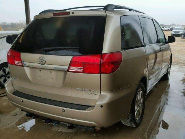 5TDZA22C14S077423 - 2004 TOYOTA SIENNA XLE TAN photo 4