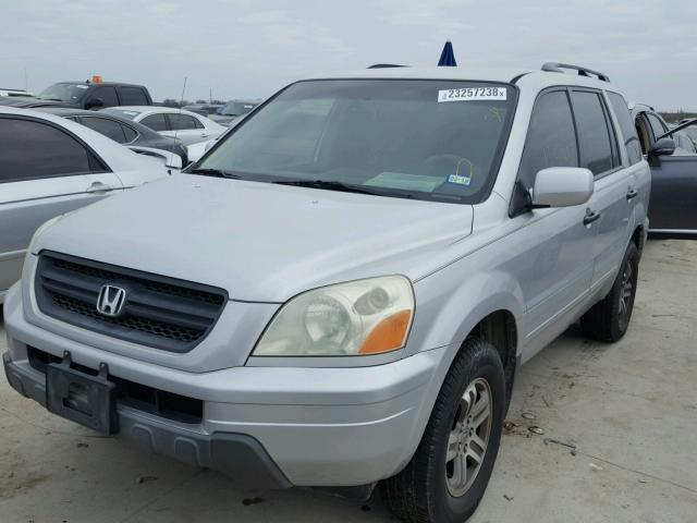 2HKYF18564H505816 - 2004 HONDA PILOT EXL SILVER photo 2