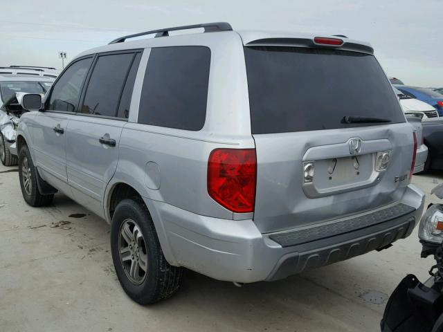 2HKYF18564H505816 - 2004 HONDA PILOT EXL SILVER photo 3