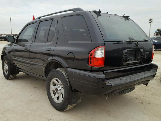 4S2CK58W614326395 - 2001 ISUZU RODEO S BLACK photo 3