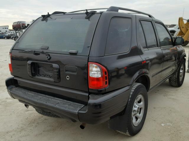 4S2CK58W614326395 - 2001 ISUZU RODEO S BLACK photo 4