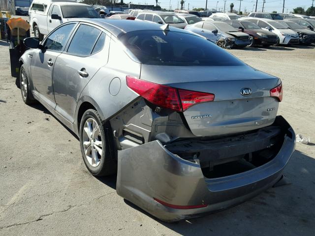 5XXGN4A76DG137452 - 2013 KIA OPTIMA EX GRAY photo 3