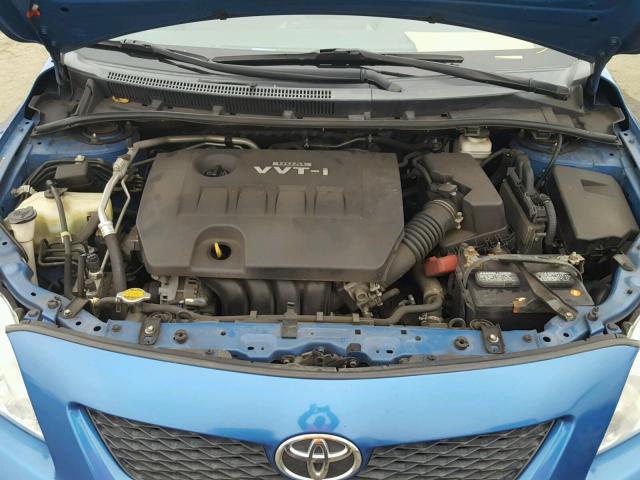 2T1BU4EE5AC364043 - 2010 TOYOTA COROLLA BA BLUE photo 7