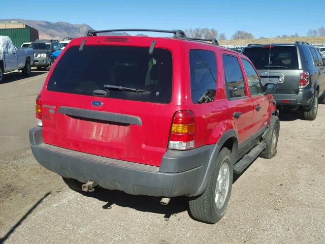 1FMYU041X2KB86546 - 2002 FORD ESCAPE XLT RED photo 4