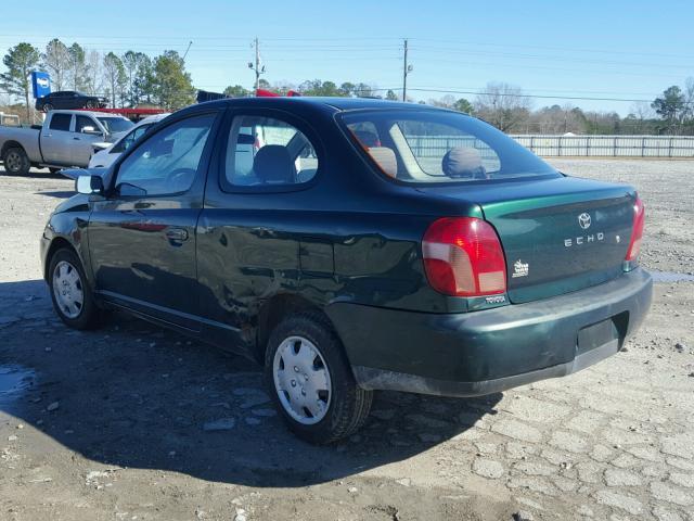 JTDAT123720224152 - 2002 TOYOTA ECHO GREEN photo 3