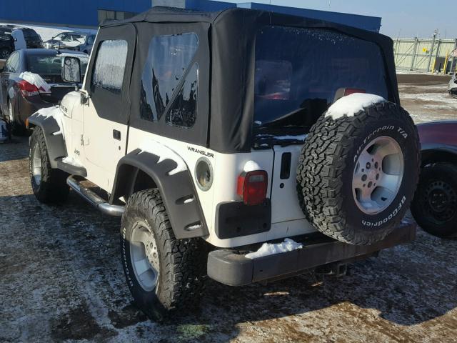 1J4FY29P9VP501542 - 1997 JEEP WRANGLER / WHITE photo 3