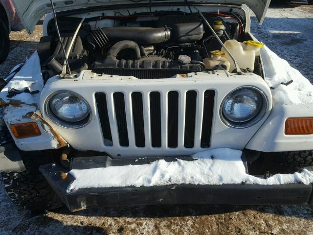 1J4FY29P9VP501542 - 1997 JEEP WRANGLER / WHITE photo 7