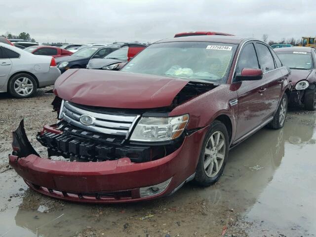 1FAHP24W18G176721 - 2008 FORD TAURUS SEL BURGUNDY photo 2