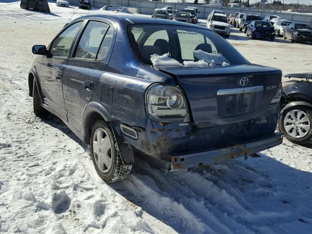 JTDBT123X35041420 - 2003 TOYOTA ECHO BLUE photo 3