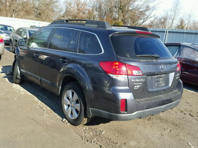 4S4BRBCC4B3349157 - 2011 SUBARU OUTBACK 2. GRAY photo 3