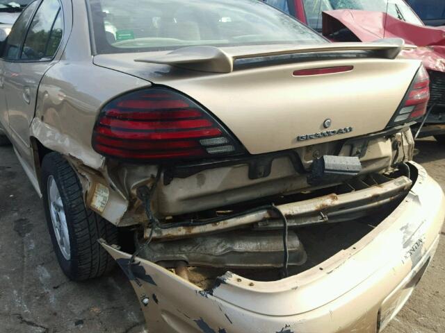 1G2NF52F13C130041 - 2003 PONTIAC GRAND AM S GOLD photo 9