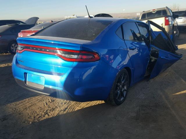 1C3CDFAA1FD390673 - 2015 DODGE DART SE BLUE photo 4