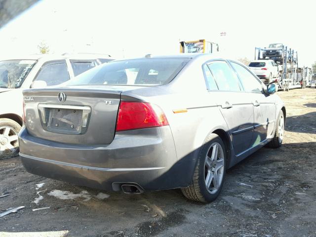 19UUA66264A053331 - 2004 ACURA TL GRAY photo 4