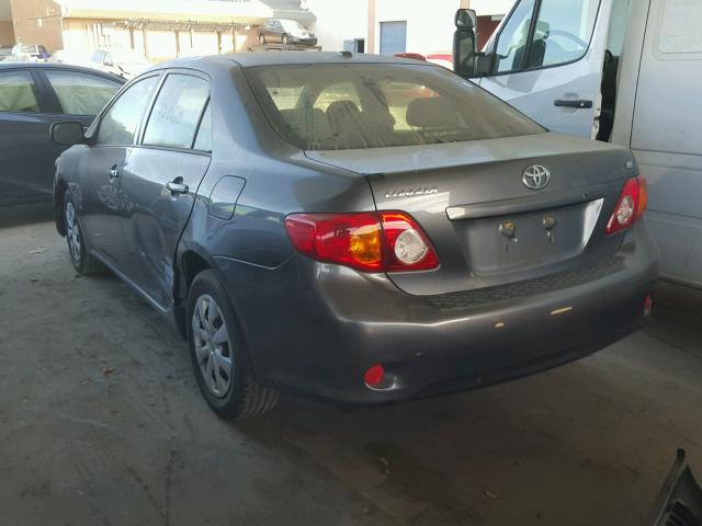 JTDBL40E599057144 - 2009 TOYOTA COROLLA BA GRAY photo 3