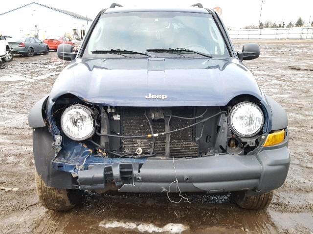 1J4GL48K66W193581 - 2006 JEEP LIBERTY SP BLUE photo 9