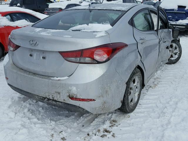 KMHDH4AE3EU220692 - 2014 HYUNDAI ELANTRA SE SILVER photo 4