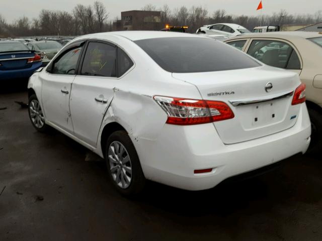 3N1AB7AP3EY274215 - 2014 NISSAN SENTRA S WHITE photo 3