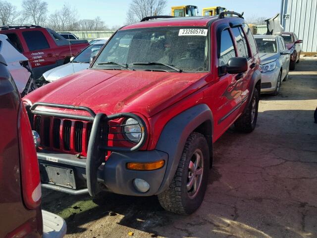 1J4GL48K34W103249 - 2004 JEEP LIBERTY SP RED photo 2