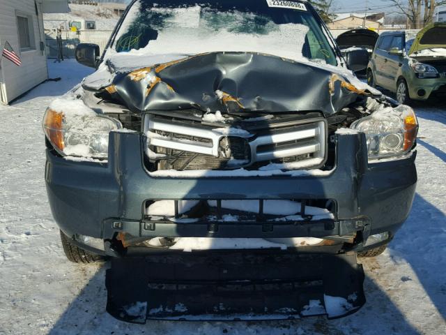 2HKYF18686H520944 - 2006 HONDA PILOT EX GRAY photo 9