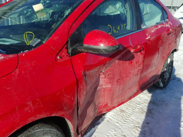 1G1JC5SH2F4173010 - 2015 CHEVROLET SONIC LT RED photo 9