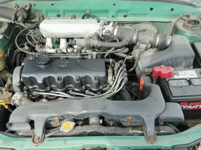 KMHVF24N6WU505284 - 1998 HYUNDAI ACCENT GL GREEN photo 7