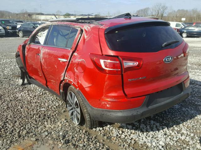 KNDPC3A22C7267885 - 2012 KIA SPORTAGE E RED photo 3